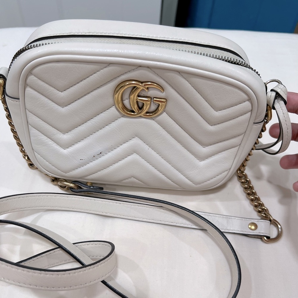 Gucci double G marmont matelasse mini bag